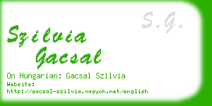 szilvia gacsal business card